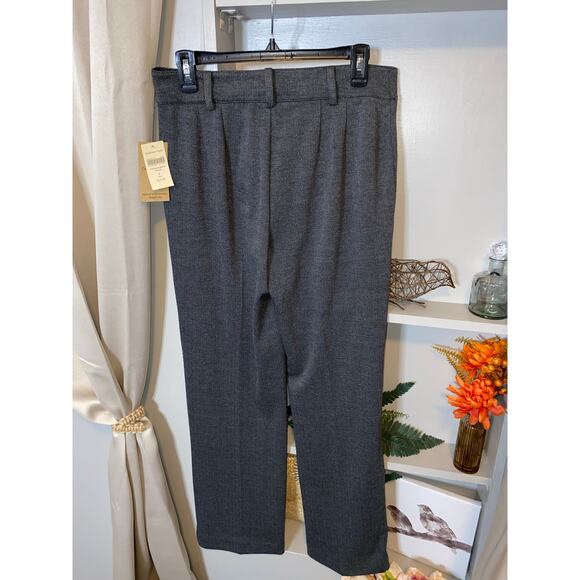 NWT $59.95 Coldwater Creek size 8 Misses Natural Waist Gray Trouser Straight Leg - Picture 2 of 10